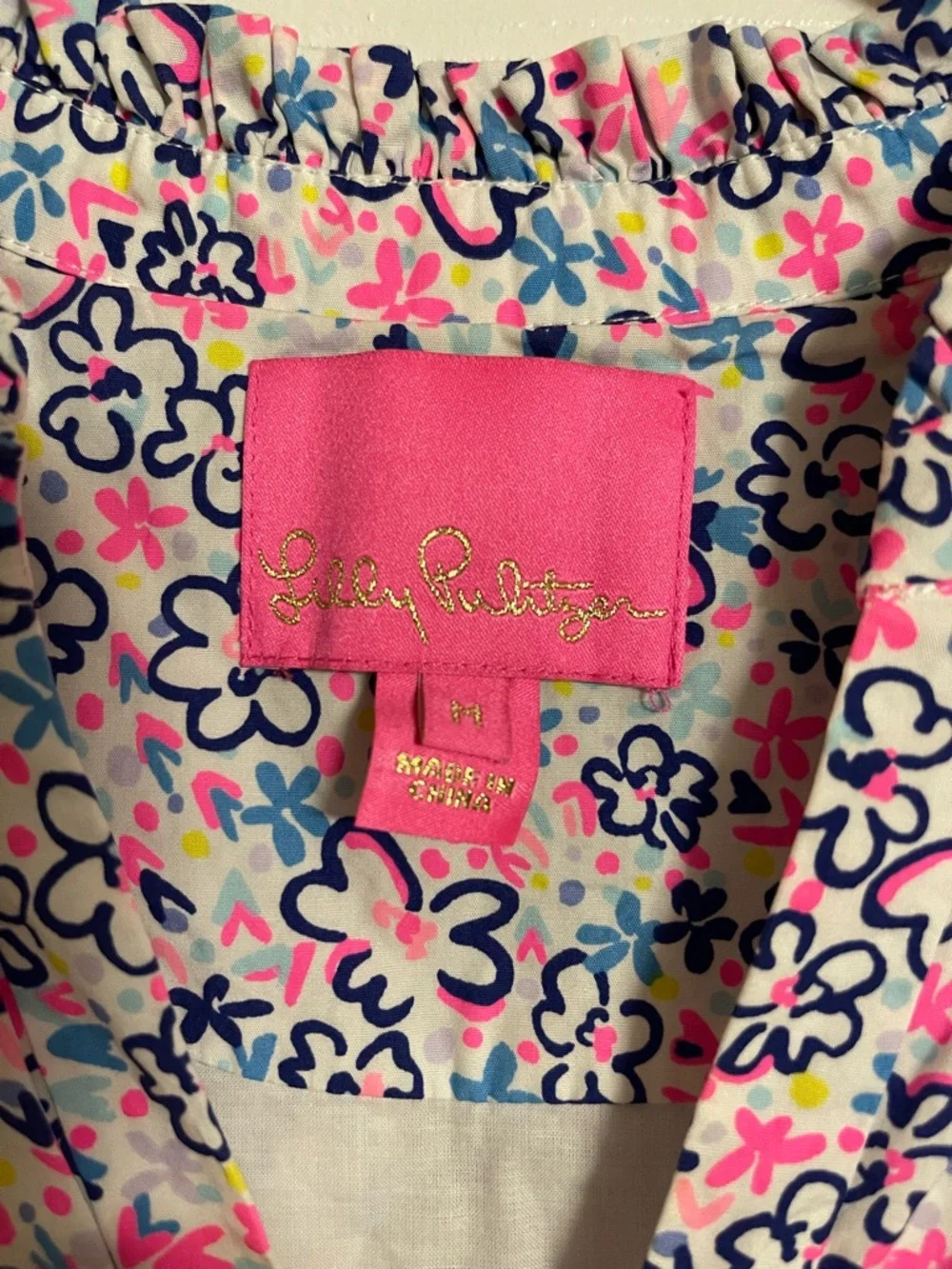 Lilly Pulitzer Novella Dress Multi Fun Sun Repeat Ditsy Medium - Picture 2 of 4